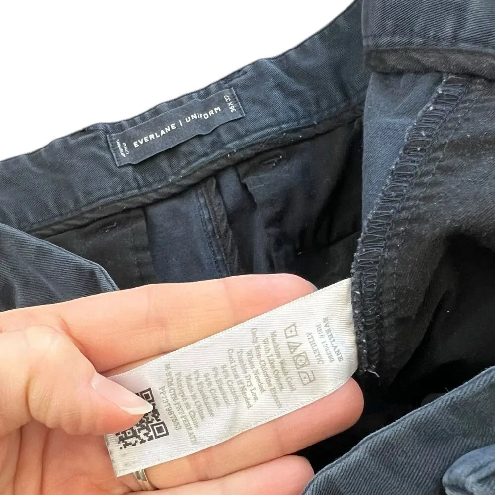 Everlane Uniform Navy Blue Athletic Fit Chino Pants 36
